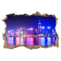 Vinilos agujero 3d ciudad hong kong