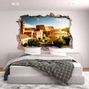Vinilos 3d agujero coliseo roma Vinilos 3d agujero coliseo roma