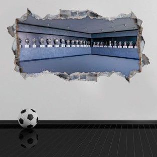 Vinilos agujero 3d copas fútbol real madrid