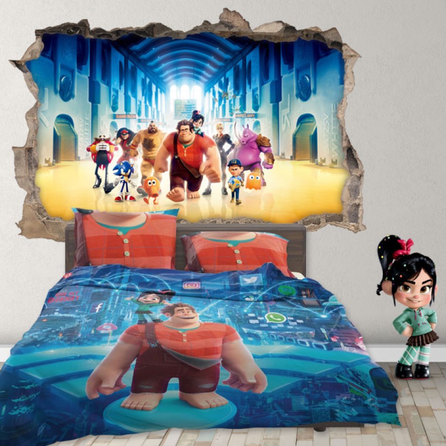 Vinilos agujero 3d disney ralph rompe internet