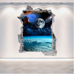 Vinilos agujero 3d espacio y planetas Vinilos agujero 3d espacio y planetas