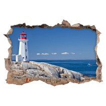 Vinilos agujero 3d faro de día