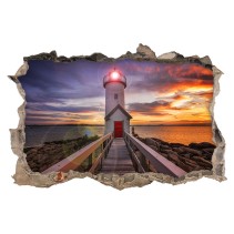 Vinilos agujero 3d camino hacia faro