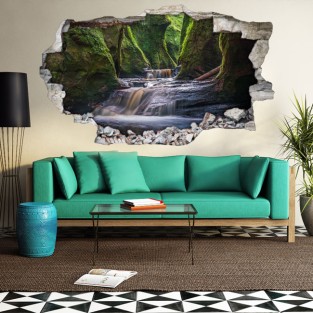 Vinilos agujero 3d paisaje finnich glen escocia