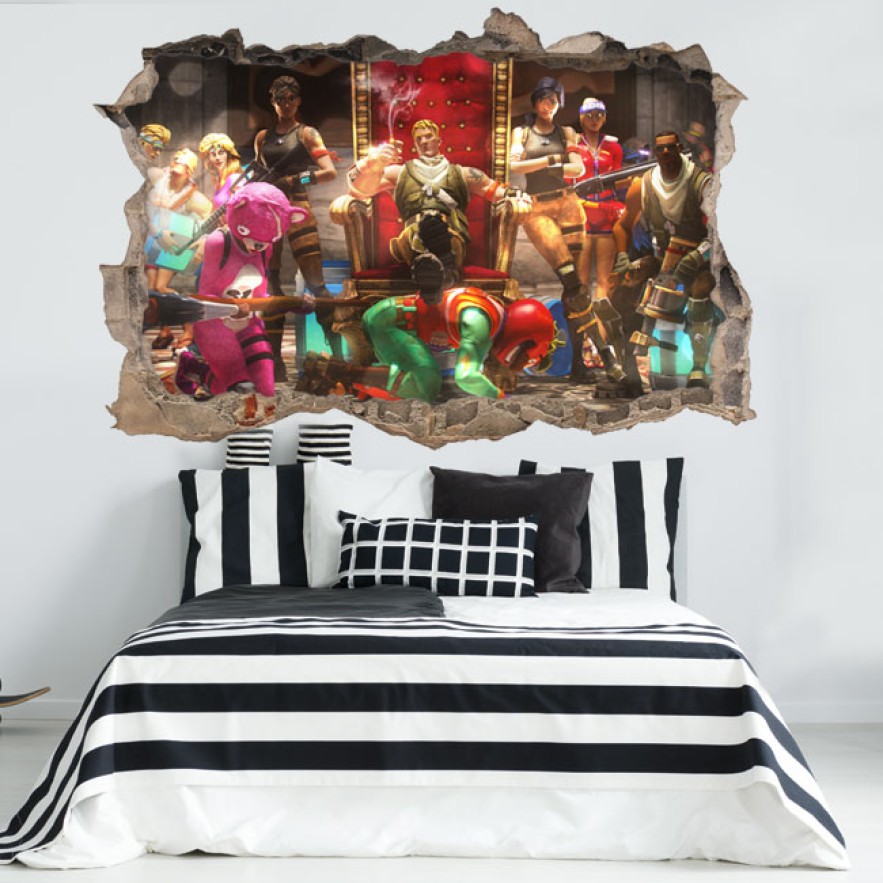 Vinilo agujero 3d personajes fortnite