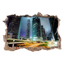Vinilos agujero 3d hong kong de noche
