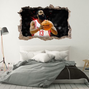 Vinilos agujero 3d james harden rockets nba Vinilos agujero 3d james harden rockets nba