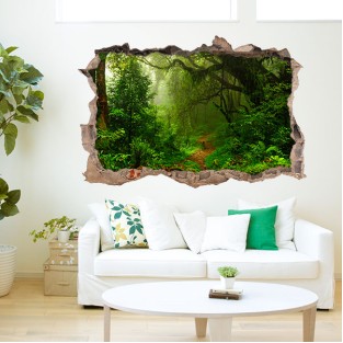 Vinilos agujero 3d vegetación jungla Vinilos agujero 3d vegetación jungla