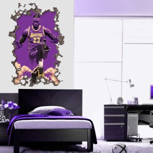 Vinilos agujero 3d lebron james lakers nba Vinilos agujero 3d lebron james lakers nba