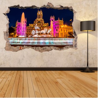 Vinilos agujero 3d madrid la cibeles