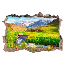 Vinilos agujero 3d manantiales en las montañas