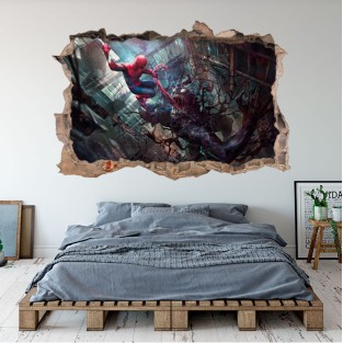 Vinilos agujero 3d marvel spider man y venom Vinilos agujero 3d marvel spider man y venom