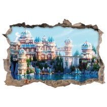 Vinilo agujero 3d palacio minecraft