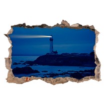 Vinilos agujero 3d faro playa