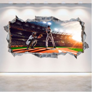 Vinilos agujero 3d béisbol Vinilos agujero 3d béisbol