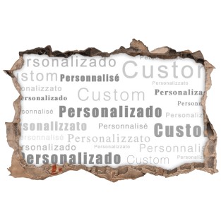 Pared Rota Vinilo 3D Personalizado Pared Rota Vinilo 3D Personalizado