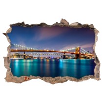 Vinilos agujero 3d puente de brooklyn