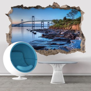 Vinilo agujero 3d puente de newport