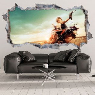Vinilo decorativo agujero  3d resident evil