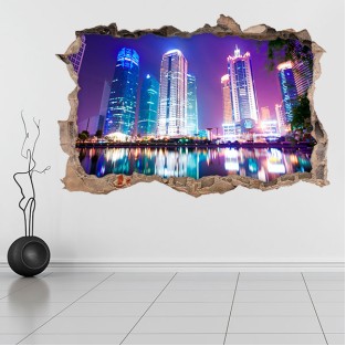 Vinilos agujero 3d panorámica shanghai china