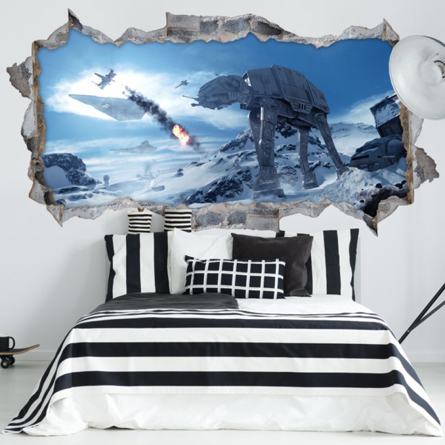 Vinilos agujero 3d star wars