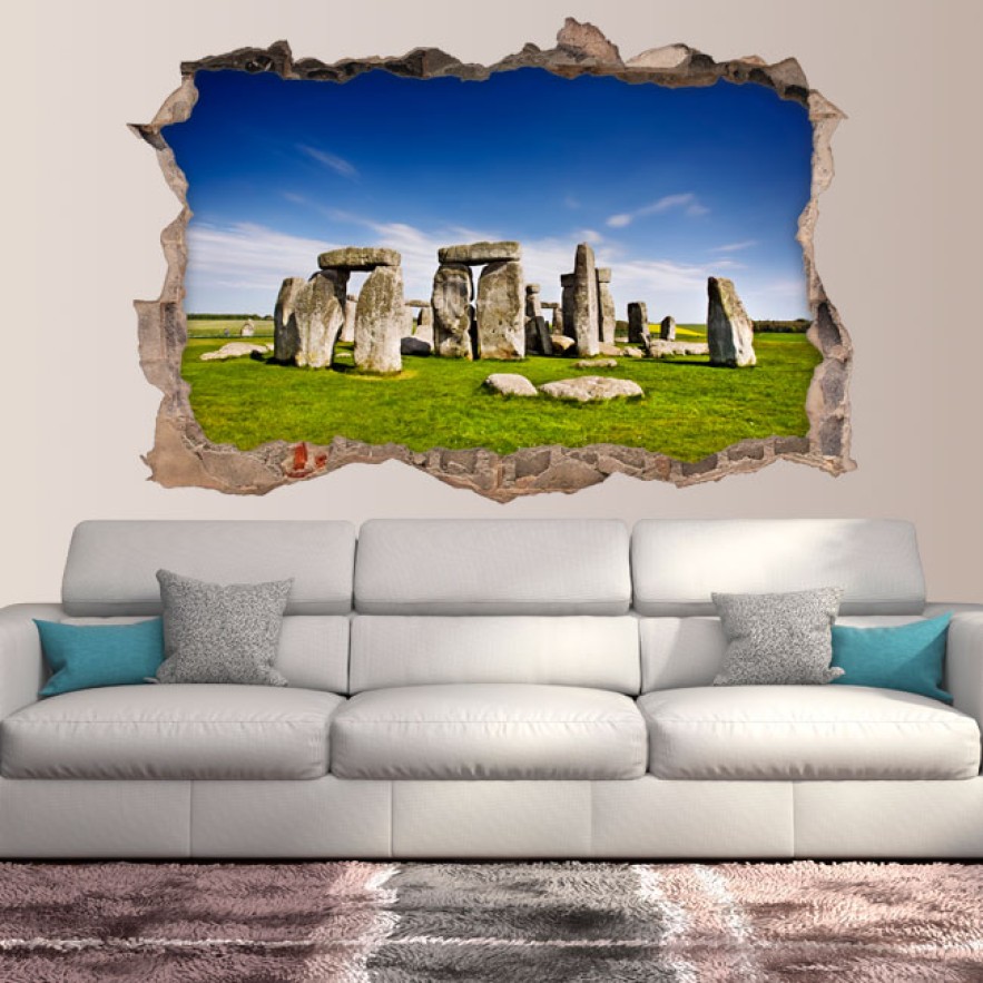 Vinilos agujero 3d stonehenge inglaterra
