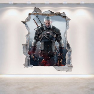 Vinilo agujero 3d the witcher 3 wild hunt Vinilo agujero 3d the witcher 3 wild hunt