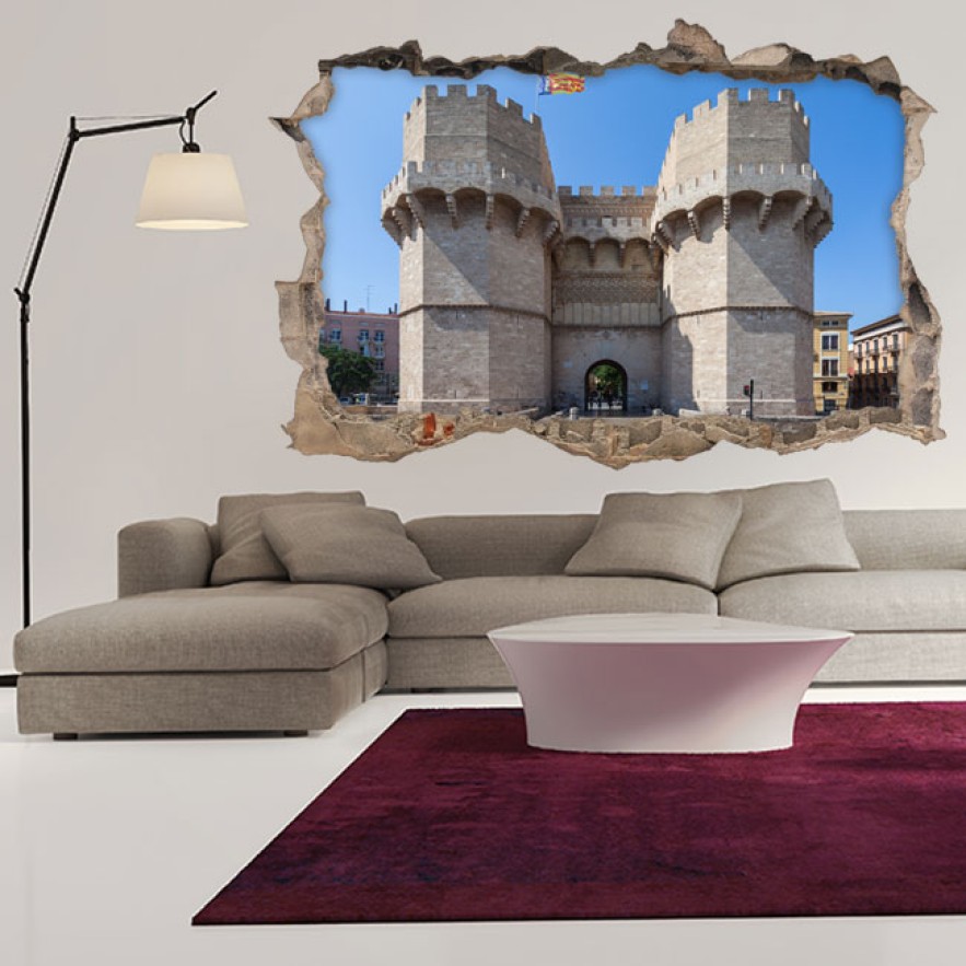 Vinilos agujero 3d torres de serranos valencia