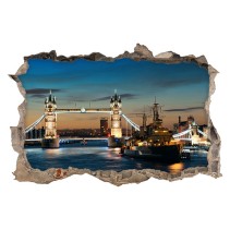 Vinilos agujero 3d tower bridge london atardecer