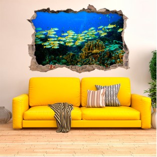 Vinilos agujero 3d vida bajo el mar Vinilos agujero 3d vida bajo el mar