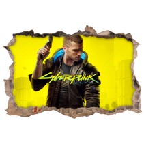 Vinilo agujero 3d videojuego cyberpunk 2077