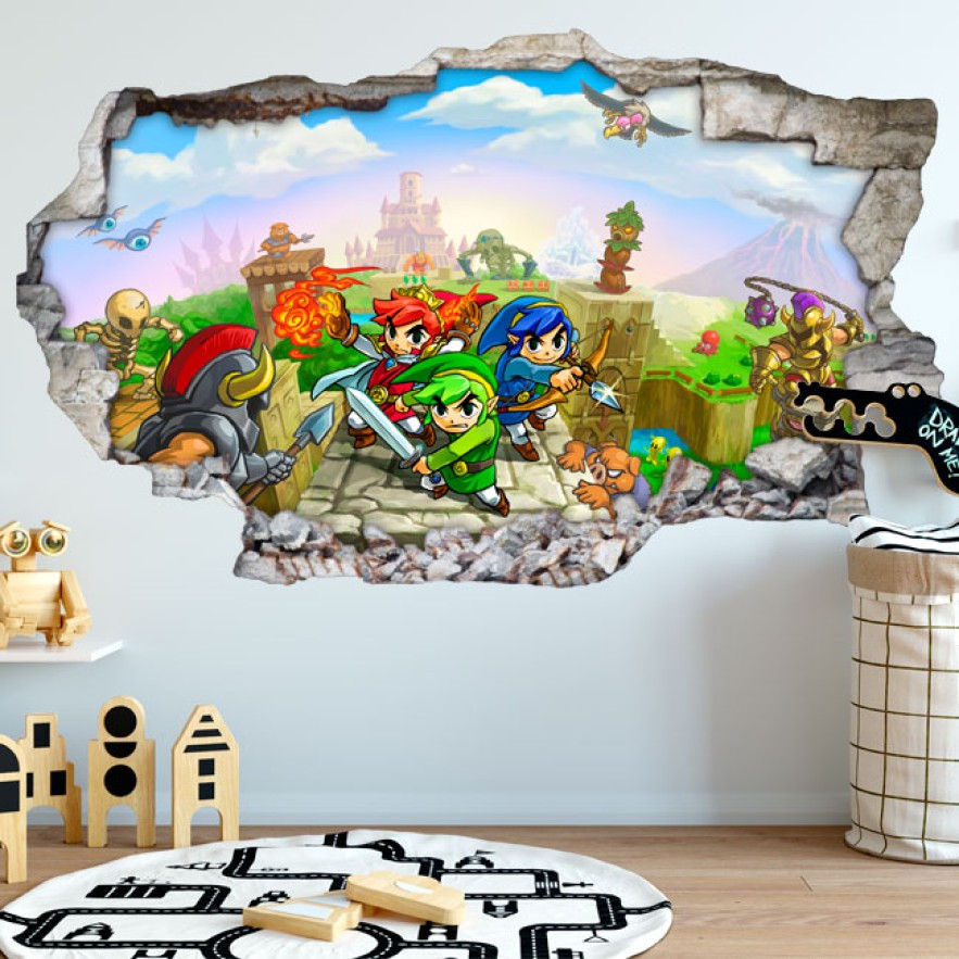Vinilo agujero 3d videojuego the legend of zelda