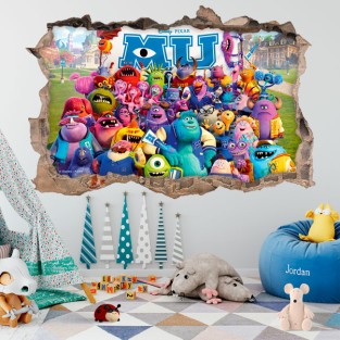 Vinilos agujero 3d monsters university Vinilos agujero 3d monsters university
