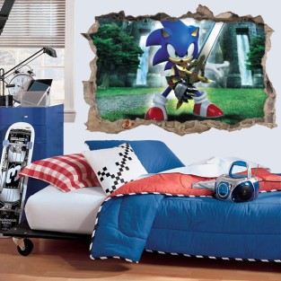Vinilos agujero 3d videojuego sega sonic Vinilos agujero 3d videojuego sega sonic