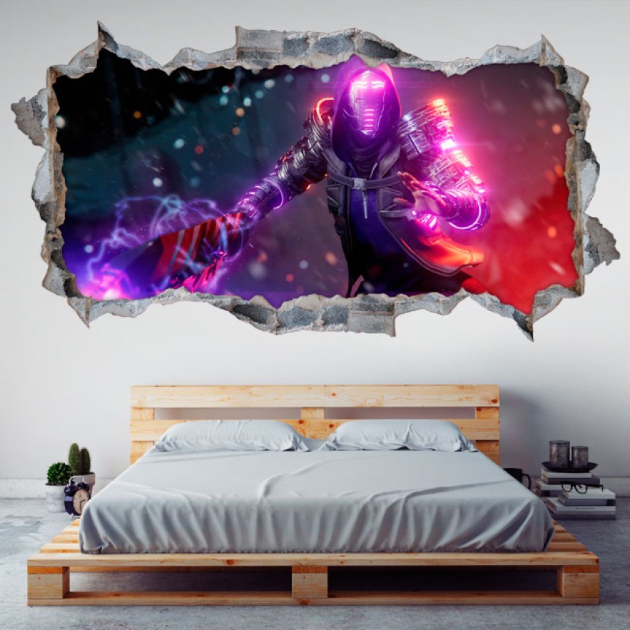 Vinilos adhesivos agujero 3d miles morales spider man