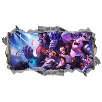 Vinilo agujero 3d pared league of legends
