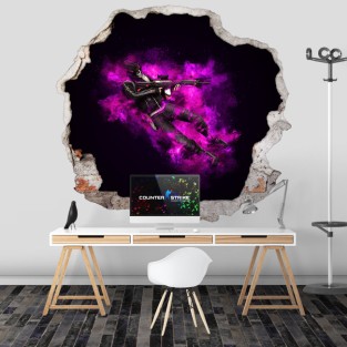 Vinilo 3d videojuego counter strike cs go