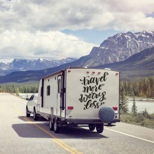 Vinilos adhesivos caravanas frase de viaje en inglés Vinilos adhesivos caravanas frase de viaje en inglés