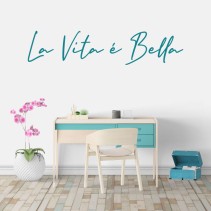 Vinilos adhesivos decorativos frases la vita e vella