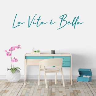 Vinilos adhesivos decorativos frases la vita e vella Vinilos adhesivos decorativos frases la vita e vella