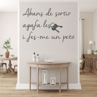 Vinilos adhesivos decorativos frases valenciano abans de sortir Vinilos adhesivos decorativos frases valenciano abans de sortir