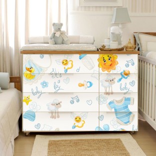 Vinilos decorativos para cómodas y muebles de bebé