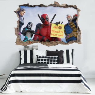 Vinilo decorativo 3d fortnite deadpool