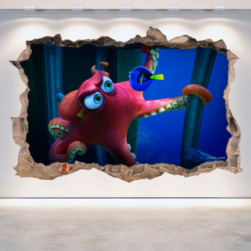 Vinilos agujero 3d disney hank buscando a dory