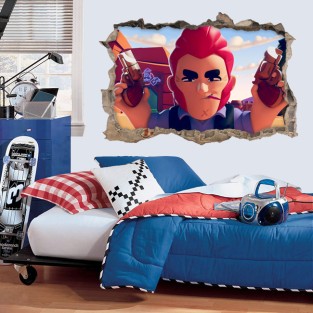 Vinilo agujero 3d colt videojuego brawl stars Vinilo agujero 3d colt videojuego brawl stars