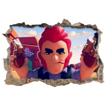 Vinilo agujero 3d colt videojuego brawl stars