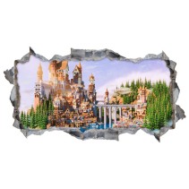 Vinilo decorativo agujero 3d videojuego minecraft