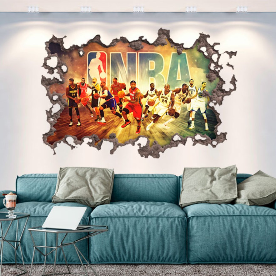 Vinilos agujero 3d basketball jugadores nba