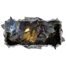 Vinilos agujero pared 3d cyberpunk 2077