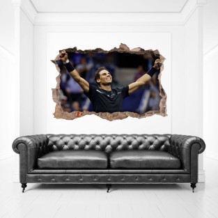 Vinilos agujero 3d tenis victoria rafa nadal Vinilos agujero 3d tenis victoria rafa nadal